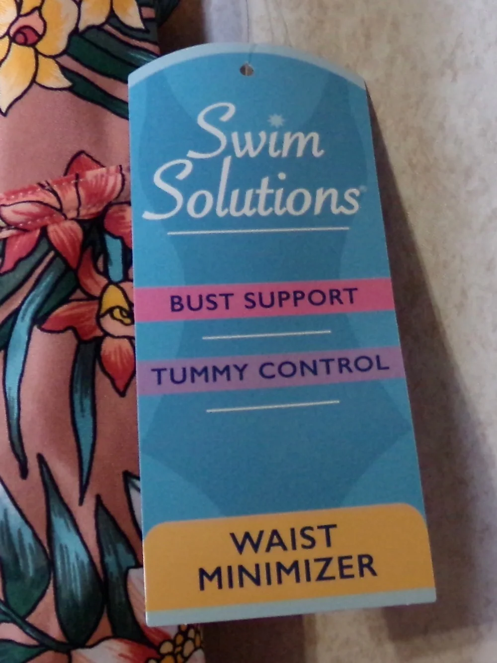 NWT Swim Solutions Rose Pink 1 Pc Swim Dress Bust,Tummy & Waist Support Size 10 - Picture 8 of 10